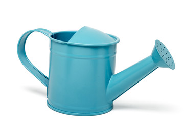 blue water sprinkler isolated on a white background.