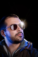 Obraz premium Portrait of a young man with beard 