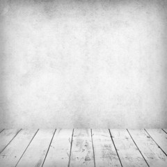 Empty white interior of vintage room.