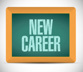 new career message on a board. illustration