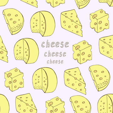 Cheese seamless background 