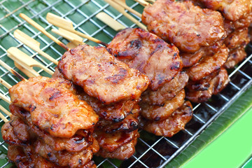 Bar-B-Q or BBQ grill of meat