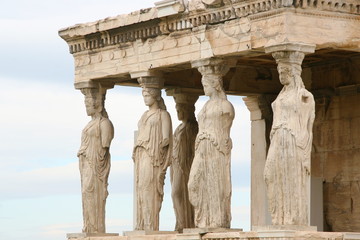 Maidens at Parthenon Acropolis Greece