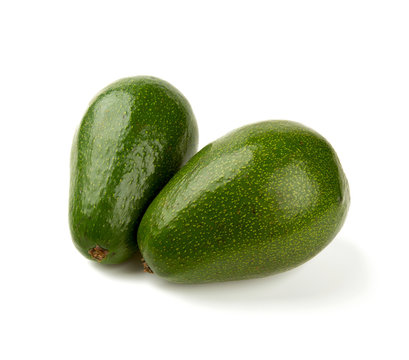 fresh avocado fruit isolated on white