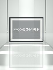 Fashionable, concept on empty runway