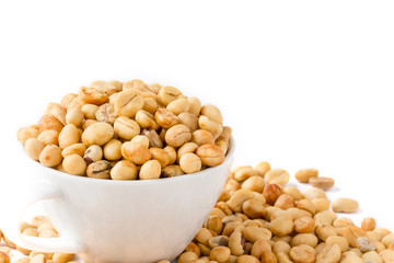 unroasted coffee beans in cup