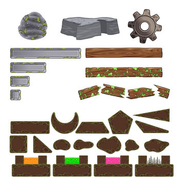 Set of game elements.