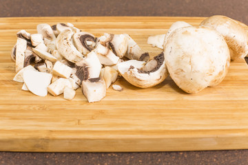sliced ​​mushrooms