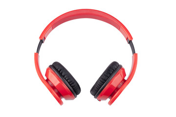 Isolate Red Earphones with black pading - Imagen de stock