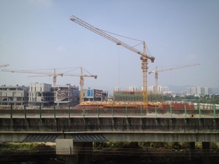 Crane in building