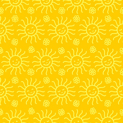 Seamless sunny pattern