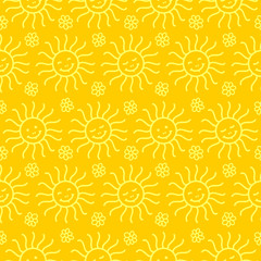 Seamless sunny pattern