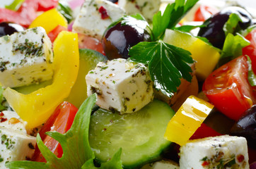 Homemade greek salad