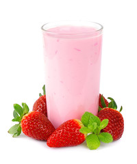 Smoothies on white
