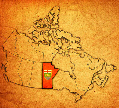 manitoba on map of canada