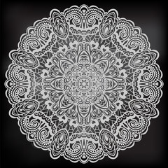 Flower Mandala. Abstract element for design