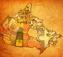 Saskatchewan on map of canada