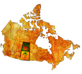 Saskatchewan on map of canada