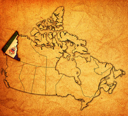 Obraz premium yukon on map of canada