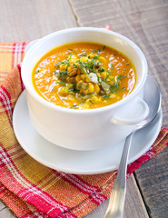 Pumpkin and corn soup