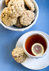 Cup of tea with lemon
