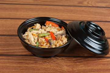 Rice chicken vegetable
