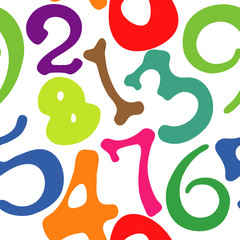 Fototapeta premium Seamless pattern of numbers.