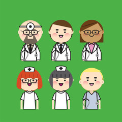 doctor and nurse icon
