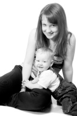 Happy mother with a child