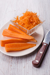 Carrots on plate