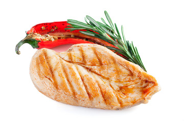 Chicken fillet isolated on white