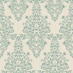 Seamless background of green color in the style of baroque__