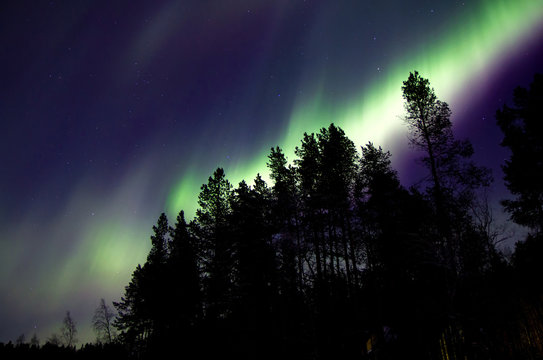 Aurora borealis, White Sea, Russia