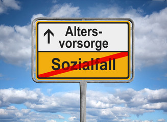 Obraz premium Altersvorsorge / Sozialfall