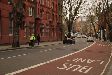 Road in the downtown of London