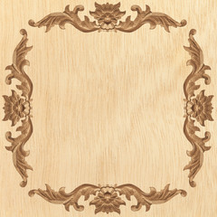 flower carved frame