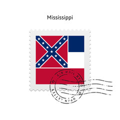 State of Mississippi flag postage stamp.