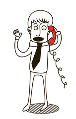 Man speaking at the telephone