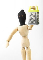 Aggressive wooden doll