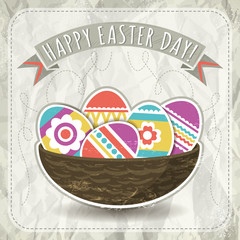 background with easter eggs, vector