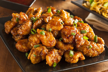 Asian Orange Chicken with Green Onions