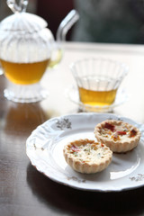 Mini fruit tart and tea