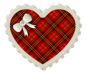 Heart Plaid Patch