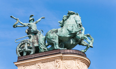 Obraz premium War's chariot, Hero's Square, Budapest