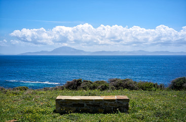 Stone Seat with Views to Africa. Andalusia. Spain