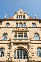 Fototapeta na wymiar Exterior of the New Town Hall in Hanover, Germany