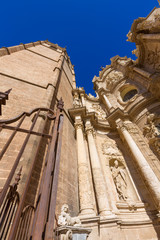 Valencia cathedral and Miguelete in plaza de la Reina