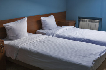 Fototapeta na wymiar sleeping room with twin beds