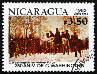 Postage stamp Nicaragua 1982 The March to Valley Forge