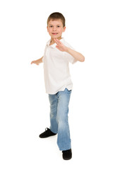 boy portrait in studio isolated